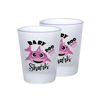 Baby Shark (girl), Σφηνοπότηρα γυάλινα 45ml του πάγου (2 τεμάχια)