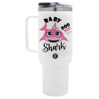 Baby Shark (girl), Mega Tumbler με καπάκι, διπλού τοιχώματος (θερμό) 1,2L