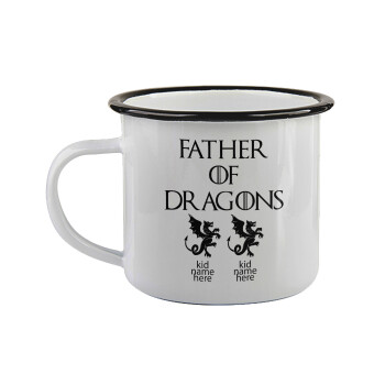 GOT, Father of Dragons  (με ονόματα παιδικά), Κούπα εμαγιέ με μαύρο χείλος 360ml