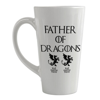 GOT, Father of Dragons  (με ονόματα παιδικά), Κούπα κωνική Latte Μεγάλη, κεραμική, 450ml