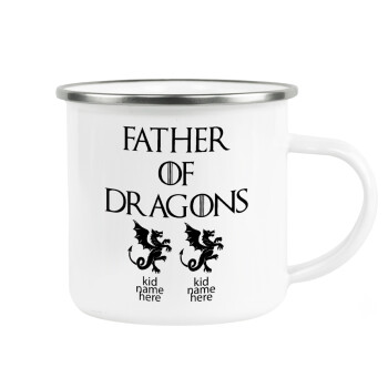 GOT, Father of Dragons  (με ονόματα παιδικά), Κούπα Μεταλλική εμαγιέ λευκη 360ml