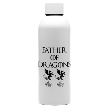 GOT, Father of Dragons  (με ονόματα παιδικά), Μεταλλικό παγούρι νερού, 304 Stainless Steel 800ml