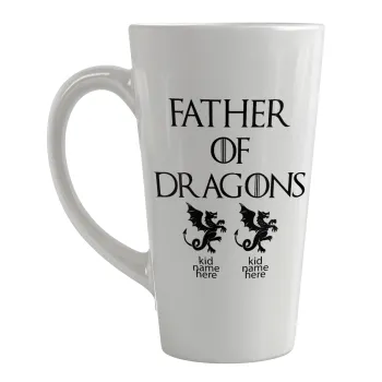 GOT, Father of Dragons  (με ονόματα παιδικά), Κούπα κωνική Latte Μεγάλη, κεραμική, 450ml