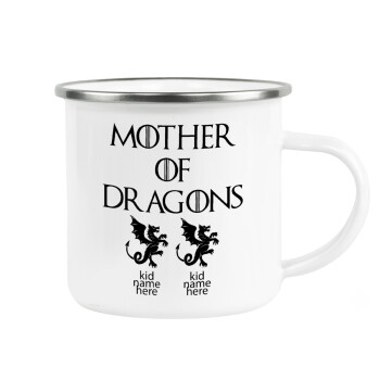GOT, Mother of Dragons  (με ονόματα παιδικά), Κούπα Μεταλλική εμαγιέ λευκη 360ml