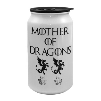 GOT, Mother of Dragons  (με ονόματα παιδικά), Κούπα ταξιδιού μεταλλική με καπάκι (tin-can) 500ml