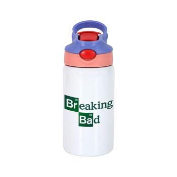 Breaking Bad, Children's hot water bottle, stainless steel, with safety straw, pink/purple (350ml)