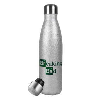 Breaking Bad, Metallic Glitter Silver Thermos Flask (Stainless steel), double-walled, 500ml