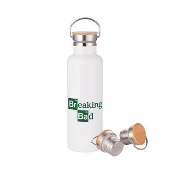 Breaking Bad, Stainless steel White with wooden lid (bamboo), double wall, 750ml