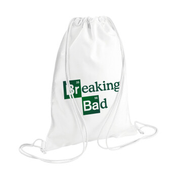 Breaking Bad, Τσάντα πλάτης πουγκί GYMBAG λευκή (28x40cm)