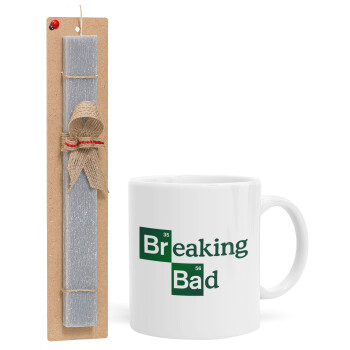 Breaking Bad, Πασχαλινό Σετ, Κούπα κεραμική (330ml) & πασχαλινή λαμπάδα αρωματική πλακέ (30cm) (ΓΚΡΙ)