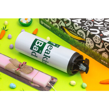 Breaking Bad, Easter candle,Travel Tumbler 2 Lids, with metal straw & cleaning brush & aromatic flat candle (30cm) (PINK)