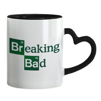 Breaking Bad, Mug heart black handle, ceramic, 330ml