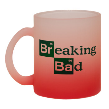 Breaking Bad, Κούπα γυάλινη δίχρωμη με βάση το κόκκινο ματ, 330ml