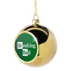 Golden Christmas tree ball ornament 8cm