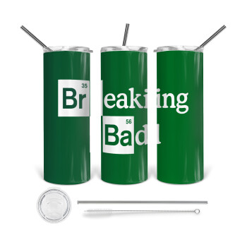 Breaking Bad, 360 Eco friendly stainless steel tumbler 600ml, with metal straw & cleaning brush