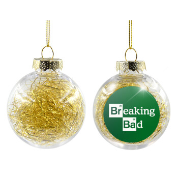 Breaking Bad, Χριστουγεννιάτικη μπάλα δένδρου διάφανη με χρυσό γέμισμα 8cm