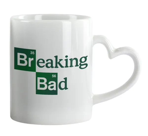 Breaking Bad — Κούπα καρδιά χερούλι λευκή, κεραμική, 330ml