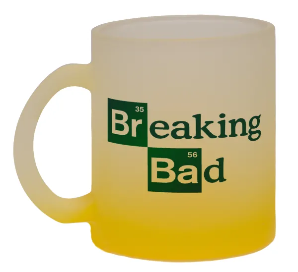 Breaking Bad — Κούπα γυάλινη δίχρωμη με βάση το κίτρινο ματ, 330ml