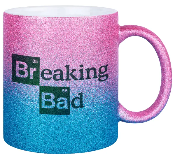 Breaking Bad — Κούπα Χρυσή/Μπλε Glitter, κεραμική, 330ml
