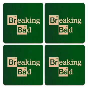 Breaking Bad, ΣΕΤ x4 Σουβέρ ξύλινα τετράγωνα plywood (9cm)