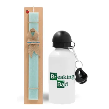 Breaking Bad, Πασχαλινή Λαμπάδα με παγούρι μεταλλικό αλουμινίου (500ml) & λαμπάδα αρωματική πλακέ (30cm) (ΤΙΡΚΟΥΑΖ)