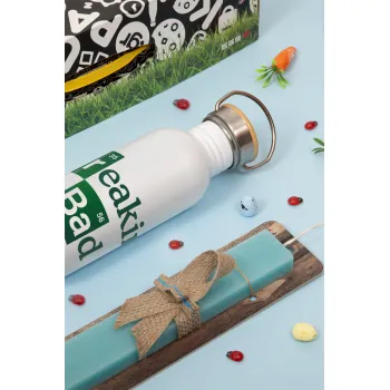 Breaking Bad, Πασχαλινή Λαμπάδα με παγούρι μεταλλικό (620ml, stainless steel) & κερί αρωματικό πλακέ (30cm) (ΤΙΡΚΟΥΑΖ)