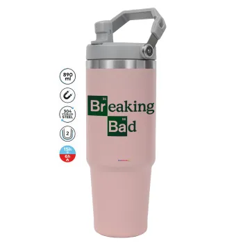 Breaking Bad, ΡΟΖ χρώματος Θερμός Ανοξείδωτο 890ml (30oz) με χερούλι