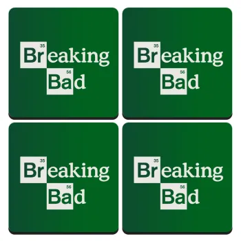 Breaking Bad, ΣΕΤ 4 Σουβέρ ξύλινα τετράγωνα (9cm)