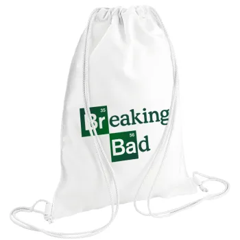 Breaking Bad, Τσάντα πλάτης πουγκί GYMBAG λευκή (28x40cm)