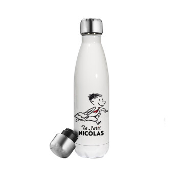 Le Petit Nicolas, Metal mug thermos White (Stainless steel), double wall, 500ml