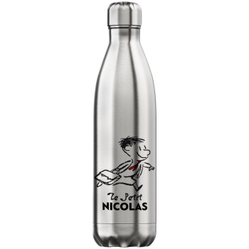 Le Petit Nicolas, Μεταλλικό παγούρι θερμός Inox (Stainless steel), διπλού τοιχώματος, 750ml