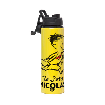 Le Petit Nicolas, Μεταλλικό παγούρι νερού με καπάκι ασφαλείας, αλουμινίου 850ml
