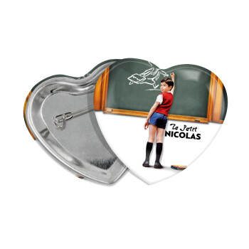 Le Petit Nicolas, Κονκάρδα παραμάνα καρδιά (57x52mm)