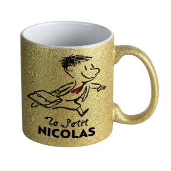 Le Petit Nicolas, Κούπα Χρυσή Glitter που γυαλίζει, κεραμική, 330ml