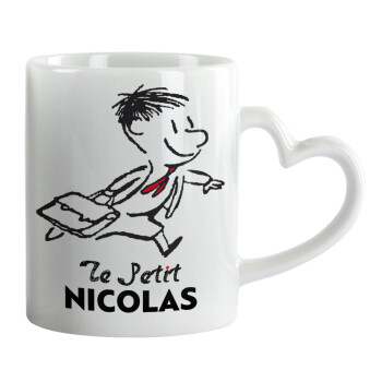 Le Petit Nicolas, Mug heart handle, ceramic, 330ml