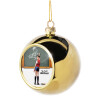 Golden Christmas tree ball ornament 8cm