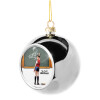 Silver 8cm Christmas tree ball ornament