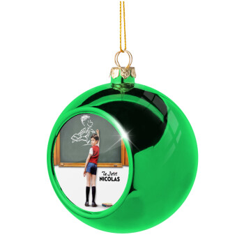 Le Petit Nicolas, Χριστουγεννιάτικη μπάλα δένδρου Πράσινη 8cm