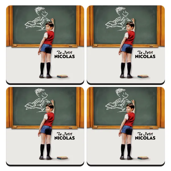 Le Petit Nicolas — Σουβέρ ξύλινα τετράγωνα (9cm)