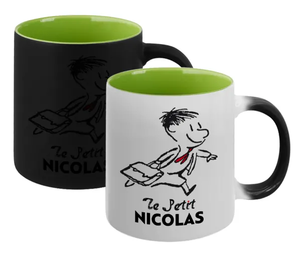 Le Petit Nicolas — Magic mug with green interior, ceramic, 330ml, changes colour with hot drinks