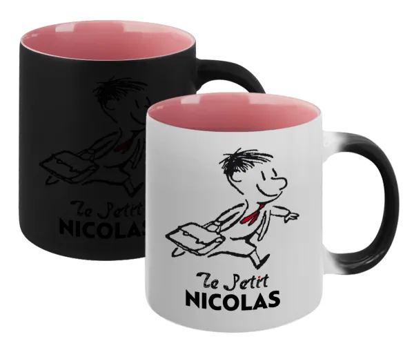Le Petit Nicolas — Magic mug with pink interior, ceramic, 330ml, changes colour with hot drinks
