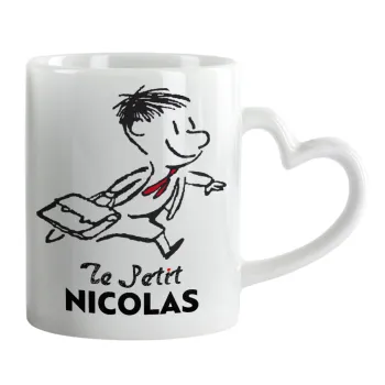 Le Petit Nicolas, Mug heart handle, ceramic, 330ml