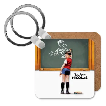 Le Petit Nicolas, Μπρελόκ Ξύλινο τετράγωνο MDF