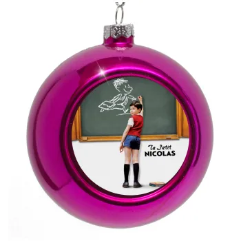 Le Petit Nicolas, Purple Christmas tree ornament bauble 8cm