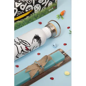 Le Petit Nicolas, Πασχαλινή Λαμπάδα με παγούρι μεταλλικό (620ml, stainless steel) & κερί αρωματικό πλακέ (30cm) (ΤΙΡΚΟΥΑΖ)