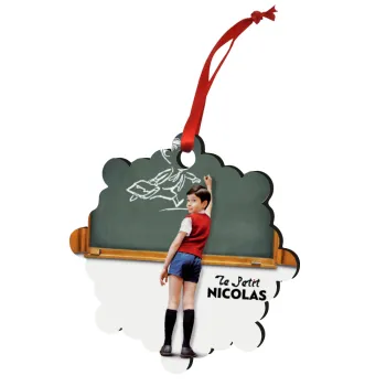 Le Petit Nicolas, Στολίδι Χριστουγεννιάτικο στολίδι snowflake ξύλινο 7.5cm