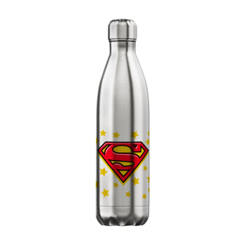 Superman Blue, Inox (Stainless steel) hot metal mug, double wall, 750ml