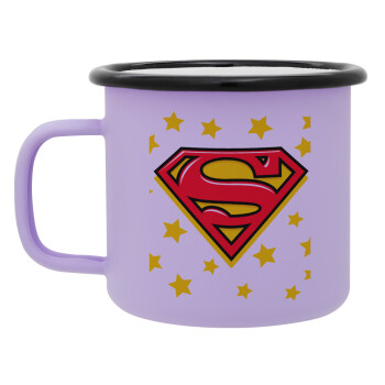 Superman Blue, Κούπα Μεταλλική εμαγιέ ΜΑΤ Light Pastel Purple 360ml