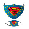 Superman Blue, Μάσκα υφασμάτινη Ενηλίκων πολλαπλών στρώσεων με υποδοχή φίλτρου
