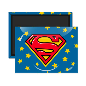 Superman Blue, Ορθογώνιο μαγνητάκι ψυγείου διάστασης 9x6cm